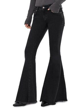Chic Low Rise Flare Jeans | Trendy Casual Denim | Boho Style | Perfect Fit